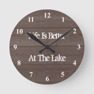 Relógio Redondo A vida é melhor no pulso de disparo de parede de