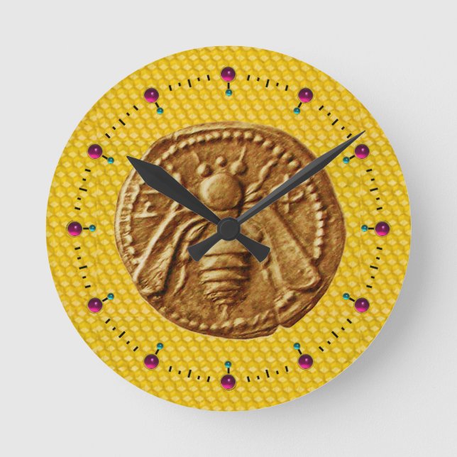 RELÓGIO REDONDO ABELHA DO MEL, APICULTOR (Frente)