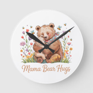 Relógio Redondo Abraços da Mamãe Urso