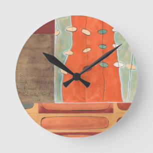 Relógio Redondo Abstract Parade of Eggs by Erica J Vess