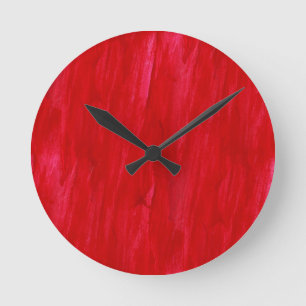 Relógio Redondo Abstrato e aguarela sem emenda vermelhos do fundo