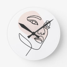 Abstrato mínima de solteiro fêmea Arte da Linha de