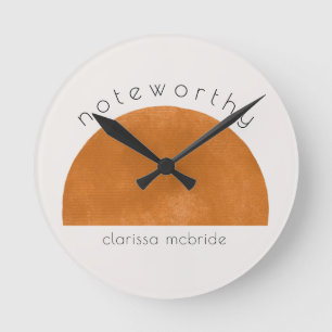 Relógio Redondo Abstrato minimalista moderno personalizado