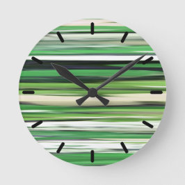 Relógio Redondo Abstrato nº 2: borrão verde