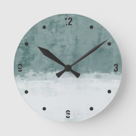 Relógio Redondo abstrato Verde-claro