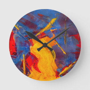 Relógio Redondo Abstrato Wall Clocks - Horário do Cocktail