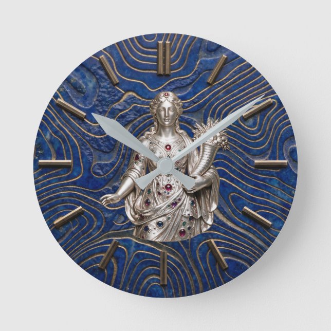 Relógio Redondo Abundia 3 D Boa Sorte + Prosperidade Lapis (Frente)