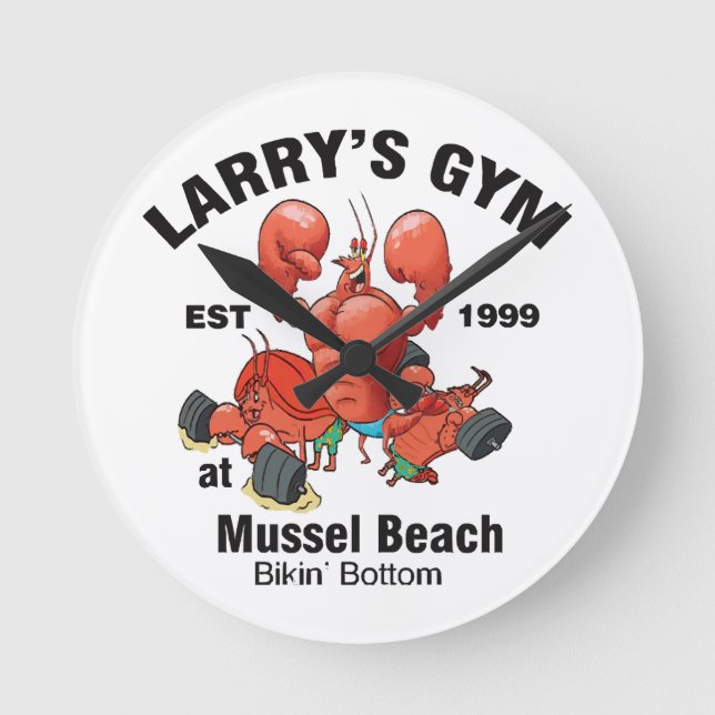 Relógio Redondo Academia do Larry na Praia de Mussel (Frente)