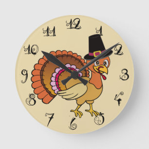 Relógio Redondo Acção de graças Turquia