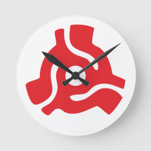 Relógio Redondo Adaptador de vinilo de 7 polegadas e 45 rpm insere