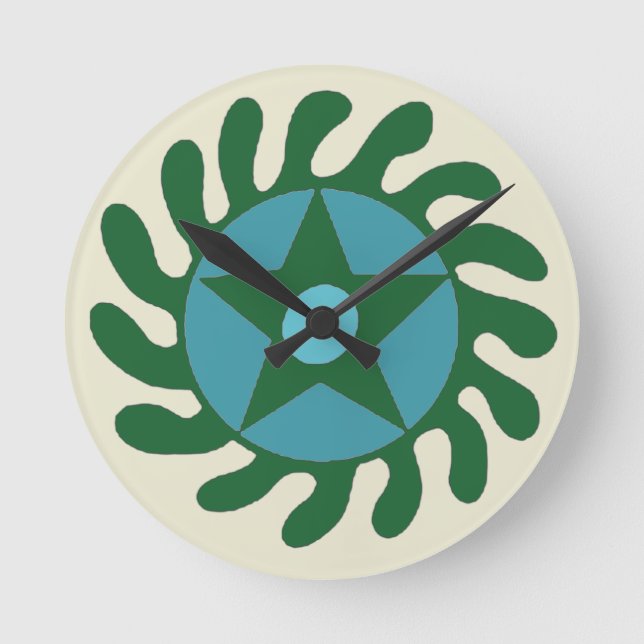 Relógio Redondo Adinkra Sesa Wo Suban - Novos Começos (Frente)