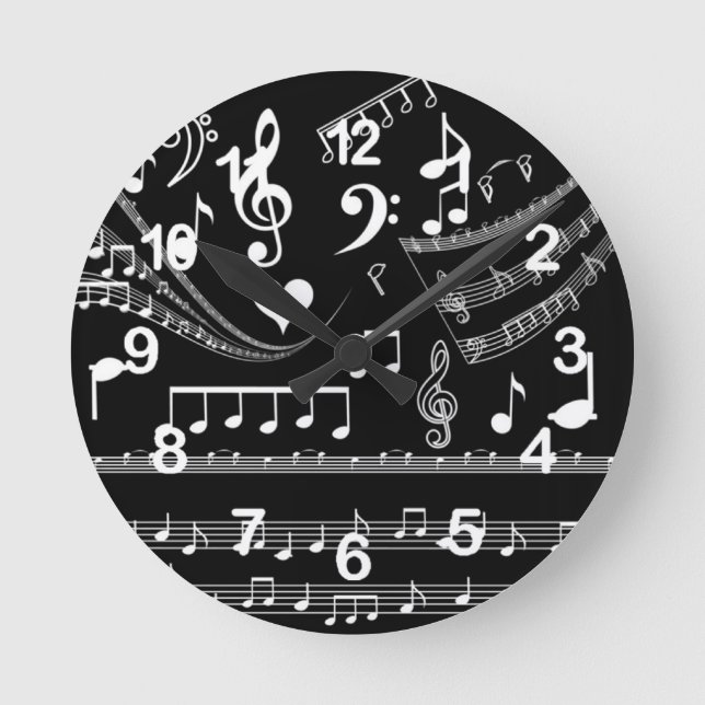 Relógio Redondo Adoro Music_Wall Clock (Frente)