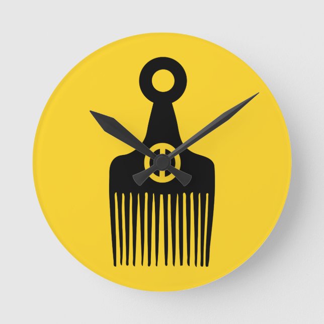 Relógio Redondo Afro Hair Peace (Frente)