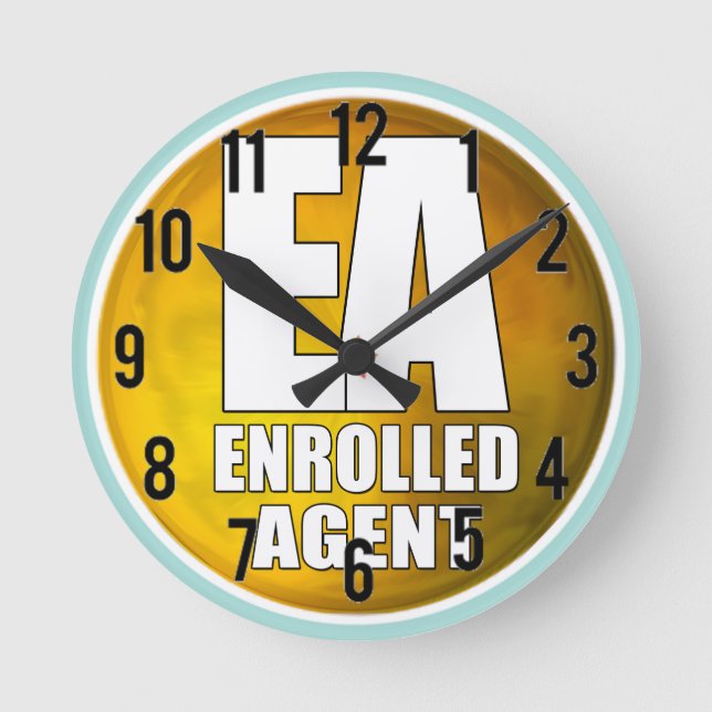 RELÓGIO REDONDO AGENTE REGISTRADO LOGOTIPO DO EA (Frente)