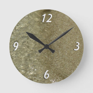 Relógio Redondo Água na fotografia da Abstrato da Beach II