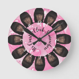 Relógio Redondo Ahmet Hands It's Crust O Clock Somewhere LOL Clock