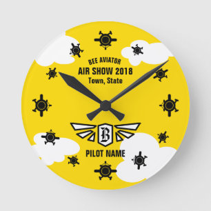 Relógio Redondo Air Show Souvenir