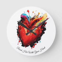 Relógio Redondo Alcance-A Com Seu Coração