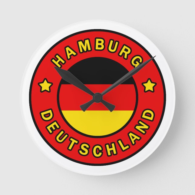 Relógio Redondo Alemanha de Hamburgo (Frente)