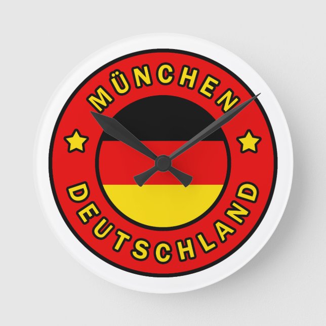 Relógio Redondo Alemanha München (Frente)