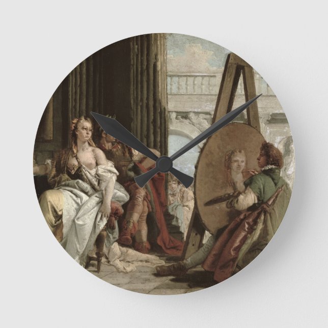 Relógio Redondo Alexandre e Campaspe na casa do pintor (Frente)