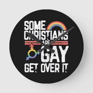 Relógio Redondo  Alguns Cristãos São Gays Supere Isso