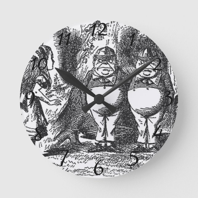 Relógio Redondo Alice no País das Maravilhas (Frente)