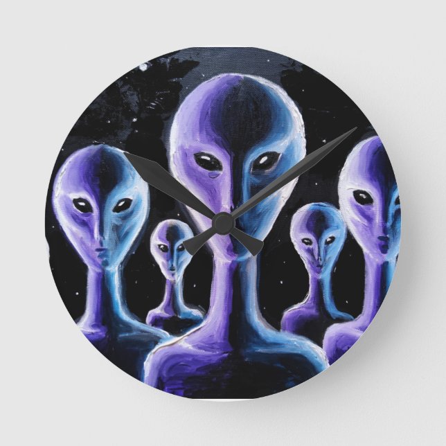 Relógio Redondo Aliens  (Frente)