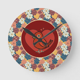 Relógio Redondo allover flower design