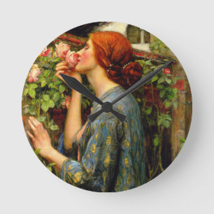 Relógio Redondo Alma da Rosa John William Waterhouse