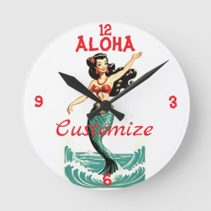 Relógio Redondo Aloha Sereia Thunder_Thunder_Cove