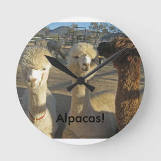 Relógio Redondo Alpacas! Clock