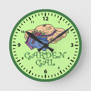 Relógio Redondo Amar jardinagem? Verde-verde-verde-verde-vegetativ