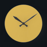 Relógio Redondo Amarelo de outono<br><div class="desc">Autumn Yellow Solcolor Wall Clock por Gerson Ramos.</div>