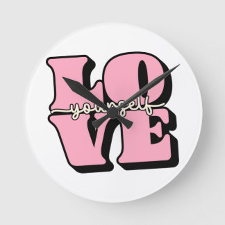 Relógio Redondo Ame a sua própria