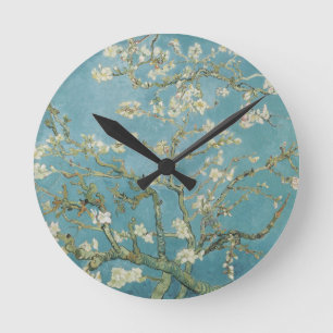 Relógio Redondo Amêndoa em flor por Vincent Van Gogh
