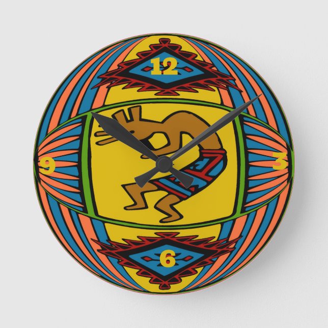 Relógio Redondo American KOKOPELLI (Frente)