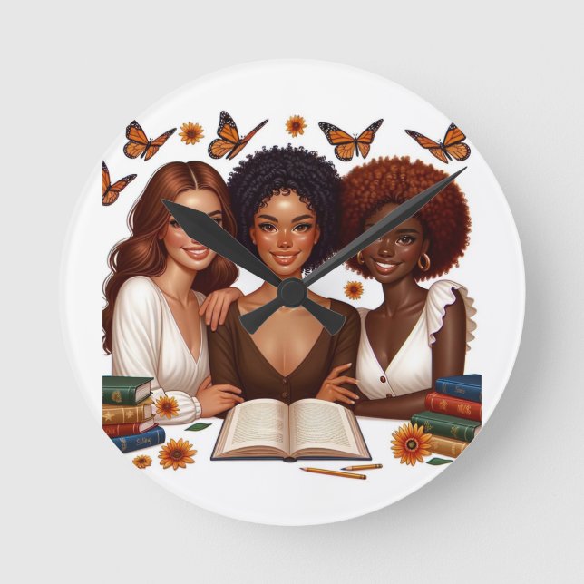 Relógio Redondo Amizade e Palavras (Frente)