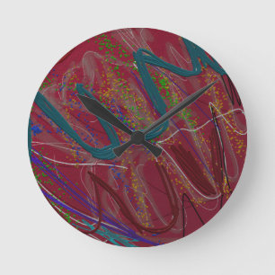 Relógio Redondo Amor Abstrato