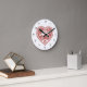 Relógio Redondo Amor com Flamingo de Coração Texturizado (Office)