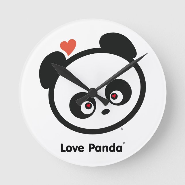 Relógio Redondo Amor Panda® (Frente)