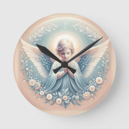 Relógio Redondo Angel Wall Clock, 20,3 cm de acrílico redondo