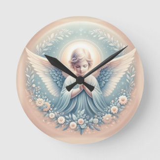 Relógio Redondo Angel Wall Clock, 20,3 cm de acrílico redondo