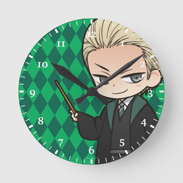 Relógio Redondo Anime Draco Malfoy (Frente)