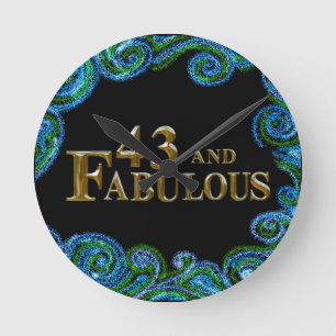 Relógio Redondo Aniversário de 43 anos