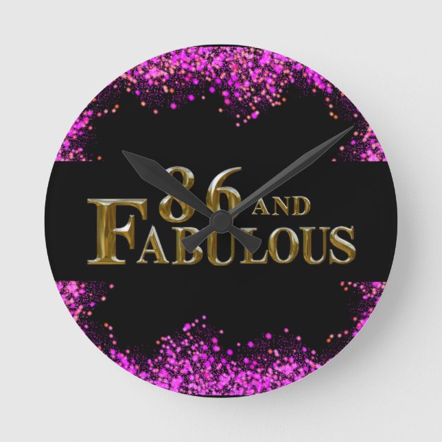 Relógio Redondo Aniversário de 86 anos (Frente)