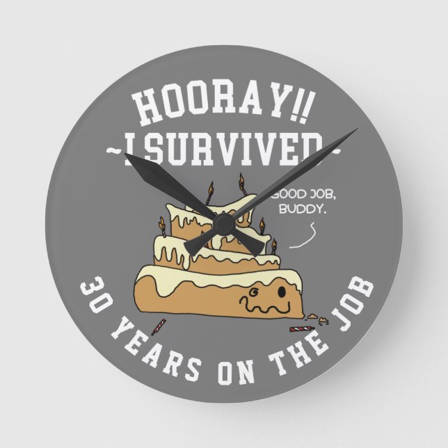 Relógio Redondo Aniversário de Trabalho de Apreciação do Funcionár (Frente)