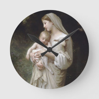 Relógio Redondo Anjo e bebê Jesus