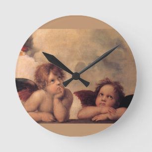 Relógio Redondo Anjo Fé Raphael Fé Bênção Fofo
