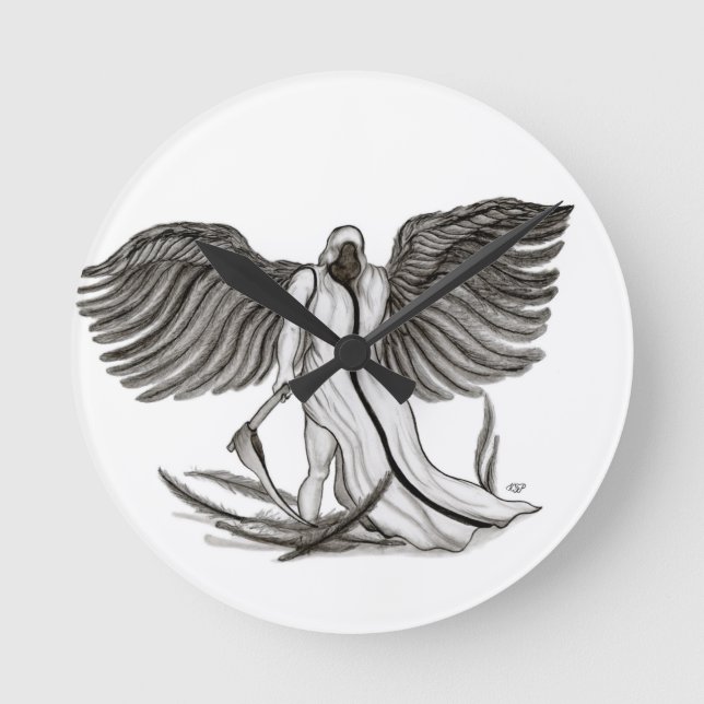Relógio Redondo Anjo Uriel (Frente)